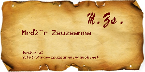 Mrár Zsuzsanna névjegykártya